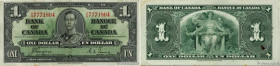 Country : CANADA 
Face Value : 1 Dollar 
Date : 02 janvier 1937 
Period/Province/Bank : Bank of Canada 
Catalogue reference : P.58e 
Alphabet - signat...