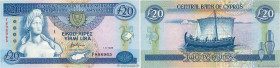 Country : CYPRUS 
Face Value : 20 Pounds 
Date : 01 mars 1993 
Period/Province/Bank : Central Bank of Cyprus 
Catalogue reference : P.56b 
Alphabet - ...