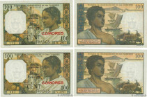 Country : COMOROS 
Face Value : 100 Francs Lot 
Date : (1963) 
Period/Province/Bank : Banque de Madagascar et des Comores 
Catalogue reference : P.3b2...