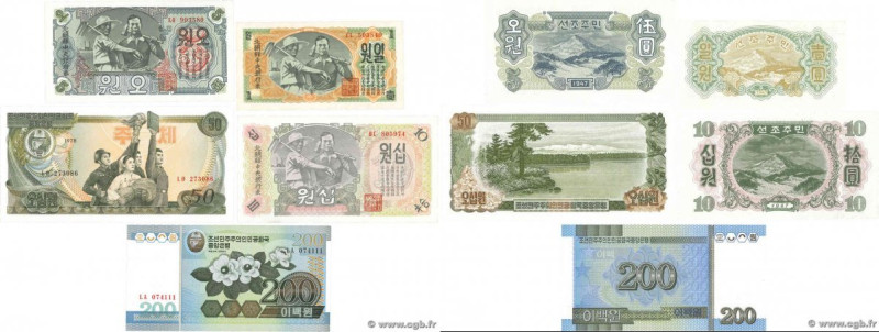 Country : NORTH KOREA 
Face Value : Lot de 5 billets Lot 
Date : 1947-2005 
Peri...