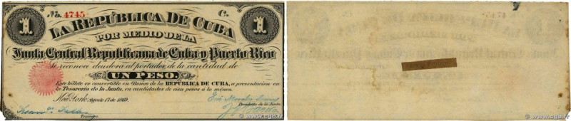 Country : CUBA 
Face Value : 1 Peso 
Date : 17 août 1869 
Period/Province/Bank :...