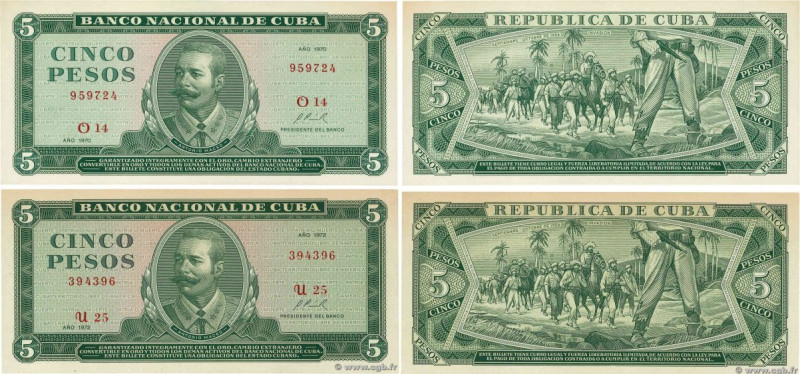 Country : CUBA 
Face Value : 5 Pesos Lot 
Date : 1970-1972 
Period/Province/Bank...