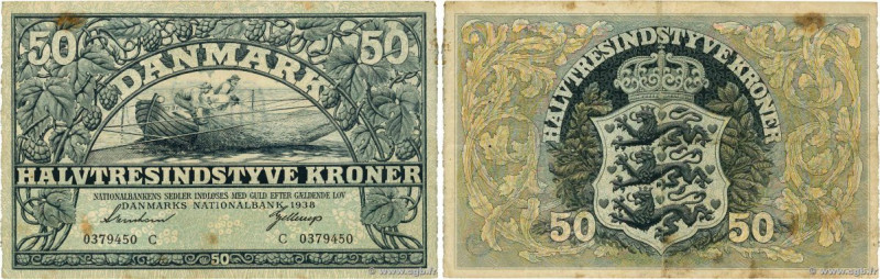 Country : DENMARK 
Face Value : 50 Kroner 
Date : 1938 
Period/Province/Bank : D...