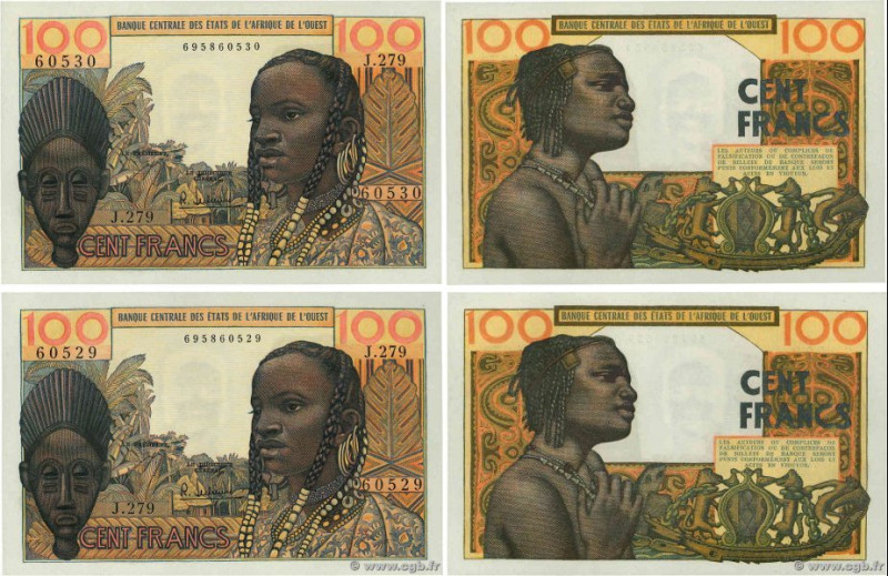 Country : WEST AFRICAN STATES 
Face Value : 100 Francs Consécutifs 
Date : (1965...