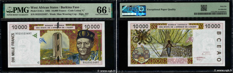 Country : WEST AFRICAN STATES 
Face Value : 10000 Francs 
Date : 1995 
Period/Pr...