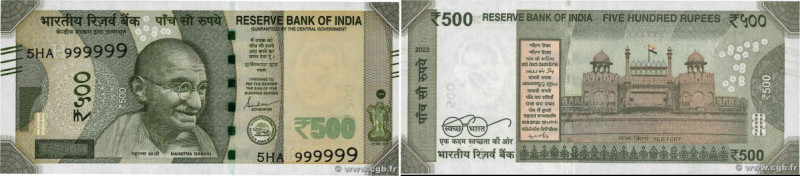 Country : INDIA 
Face Value : 500 Rupees Numéro spécial 
Date : 2022 
Period/Pro...