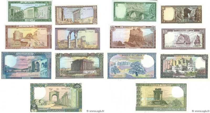 Country : LEBANON 
Face Value : 1 au 250 Pounds Lot 
Date : 1980-1988 
Period/Pr...