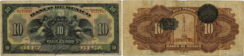 Country : MEXICO 
Face Value : 10 Pesos 
Date : 01 août 1931 
Period/Province/Ba...