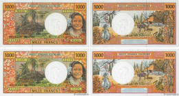 Country : POLYNESIA, FRENCH OVERSEAS TERRITORIES 
Face Value : 1000 Francs Lot 
Date : (2002-2006) 
Period/Province/Bank : Institut d'Émission d'Outre...