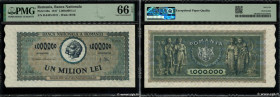 Country : ROMANIA 
Face Value : 1000000 Lei 
Date : 16 avril 1947 
Period/Province/Bank : Banca Nationala a Romaniei 
Catalogue reference : P.60a 
Alp...