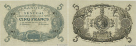 Country : SENEGAL 
Face Value : 5 Francs Cabasson 
Date : 1874 
Period/Province/Bank : Banque du Sénégal 
Catalogue reference : P.A1 
Alphabet - signa...