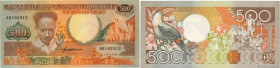 Country : SURINAM 
Face Value : 500 Gulden 
Date : 01 juillet 1986 
Period/Province/Bank : Centrale Bank van Suriname 
Catalogue reference : P.135a 
A...