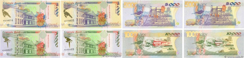 Country : SURINAM 
Face Value : 5000 et 10000Gulden Lot 
Date : 1997-1999 
Perio...