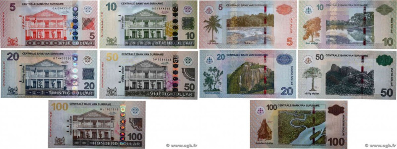 Country : SURINAM 
Face Value : 5 au 100 Dollars Lot 
Date : 01 septembre 2010 
...