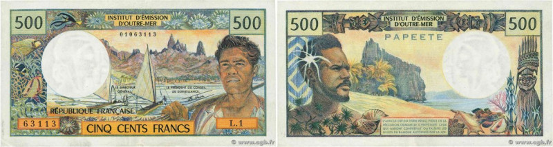 Country : TAHITI 
Face Value : 500 Francs 
Date : (1977) 
Period/Province/Bank :...