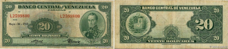 Country : VENEZUELA 
Face Value : 20 Bolivares 
Date : 26 mai 1955 
Period/Provi...