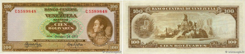 Country : VENEZUELA 
Face Value : 100 Bolivares 
Date : 24 octobre 1972 
Period/...