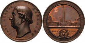Ausbeute, Bergbau, Hüttenwesen - Orte
Deutschland Bronzemedaille 1869 (W. Kullrich) 50-jähriges Firmenjubiläum des Kupfer- und Messing Walzwerkes C.J...