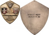 Auto- und Motorradmedaillen und -plaketten
Bernburg und Blankenburg Einseitige, versilberte und teilemaillierte Bronzeplakette 1929 (Rob. Neff, Berli...