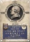 Auto- und Motorradmedaillen und -plaketten
Kamenz Einseitige, versilberte und teilemaillierte Bronzeplakette 1929 (H. Aurich) Sternfahrt nach der Les...