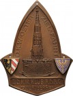 Auto- und Motorradmedaillen und -plaketten
Nürnberg Einseitige teilemaillierte Bronzeplakette 1929 (Lauer) D.K.W.-Oster-Zielfahrt. "Schöner Brunnen",...