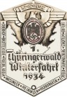 Auto- und Motorradmedaillen und -plaketten
Thüringen Einseitige, versilberte und teilemaillierte Bronzeplakette 1934 (Lauer) 1. Thüringerwald Winterf...