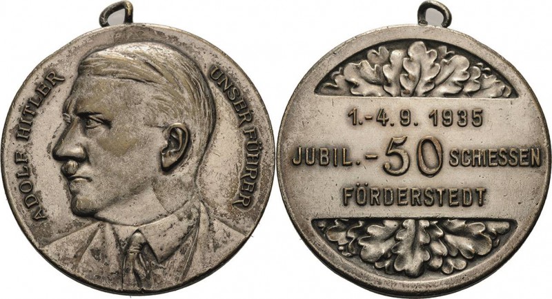 Drittes Reich
 Versilberte Bronzemedaille 1935. 50. Jubiläumsschießen in Förder...