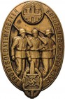 Drittes Reich
Abzeichen Einseitiges Messingabzeichen 1936. Frontsoldatentreffen Kreuzburg o/s. Drei Soldaten, darüber Wappenschild, unten Emblem. 53,...