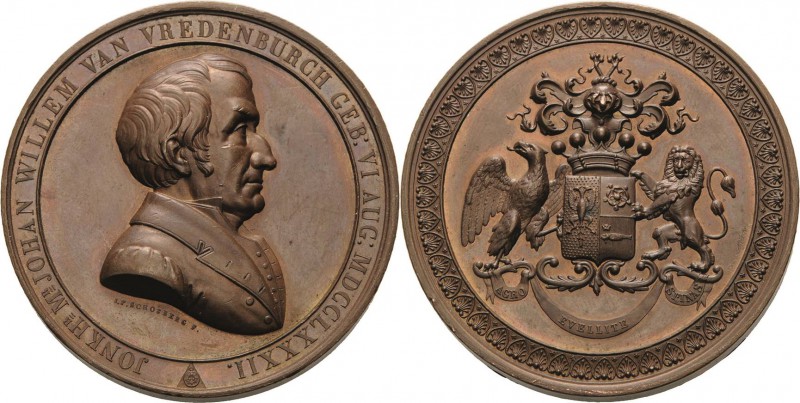 Freimaurer
 Bronzemedaille 1782 (I.P. Schouberg) Johann Wilhelm van Vredenburch...