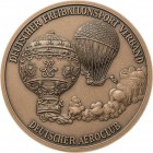 Luft- und Raumfahrt
 Einseitige Bronzemedaille o.J. (unsigniert) Deutscher Freiballonsport Verband - Deutscher Aeroclub. Zwei Freiballone, umher Schr...