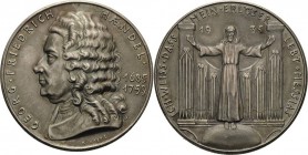 Medailleur Goetz, Karl 1875 - 1950
 Silbermedaille 1935. 250. Geburtstag von J.S. Bach. Brustbild nach rechts / Orgelpfeifen zwischen Adler und Engel...