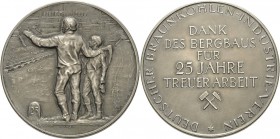 Medailleur Hörnlein, Friedrich Wilhelm 1873 - 1945
 Silbermedaille o.J. (1926) Prämie des Deutschen Braunkohlen-Industrie-Vereins für 25 Jahre treue ...