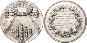 Medailleur Hörnlein, Friedrich Wilhelm 1873 - 1945
 Versilberte Bronzemedaille o.J. (graviert 1934). Kegelmeisterschaft II. Preis, verliehen an Frl. ...
