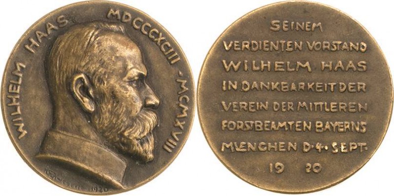 Medailleur Schwegerle, Hans 1882 - 1950
 Bronzegußmedaille 1918. 100 Jahre Verf...