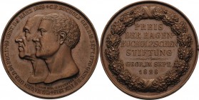 Medicina in nummis
Berlin Bronzemedaille o.J. (1830) (C. Pfeuffer) Preismedaille der Hagen-Bucholzschen Stiftung. Köpfe von Karl Gottfried Hagen und ...