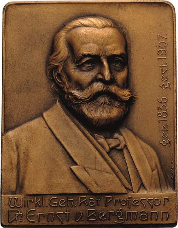 Medicina in nummis - Personen
Bergmann, Ernst von 1836-1907 Einseitige Bronzepl...