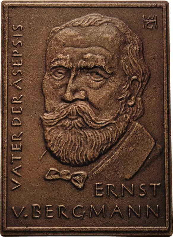 Medicina in nummis - Personen
Bergmann, Ernst von 1836-1907 Einseitige Bronzegu...
