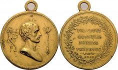 Napoleon, Befreiungskriege und ihre Jubiläen
 Vergoldete Bronzemedaille 1802 (George) Napoléon premier consul à vie. Brustbild nach rechts / 5 Zeilen...
