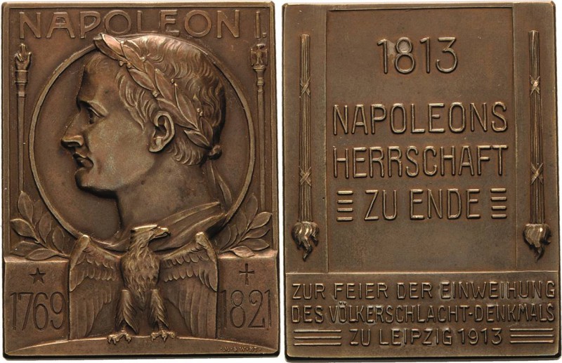 Napoleon, Befreiungskriege und ihre Jubiläen
 Bronzeplakette 1913 (Mayer & Wilh...