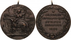 Olympische Spiele und Kongresse
 Bronzemedaille 1896 (W. Pittner) Für die Teilnehmer der 1. Olympischen Spiele der Neuzeit in Athen. Halbrechts sitze...
