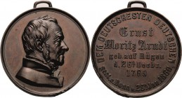 Personenmedaillen
Arndt, Ernst Moritz 1769-1860 Bronzierte Zinnmedaille 1860 (Hermann Wittig) Auf seinen Tod. Brustbild nach rechts / 5 Zeilen Schrif...