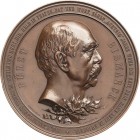 Personenmedaillen
Bismarck, Fürst Otto von 1815-1898 Einseitige Bronzemedaille 1895 (W. Mayer/H. Dürrich) 80. Geburtstag. Kopf nach rechts, darunter ...