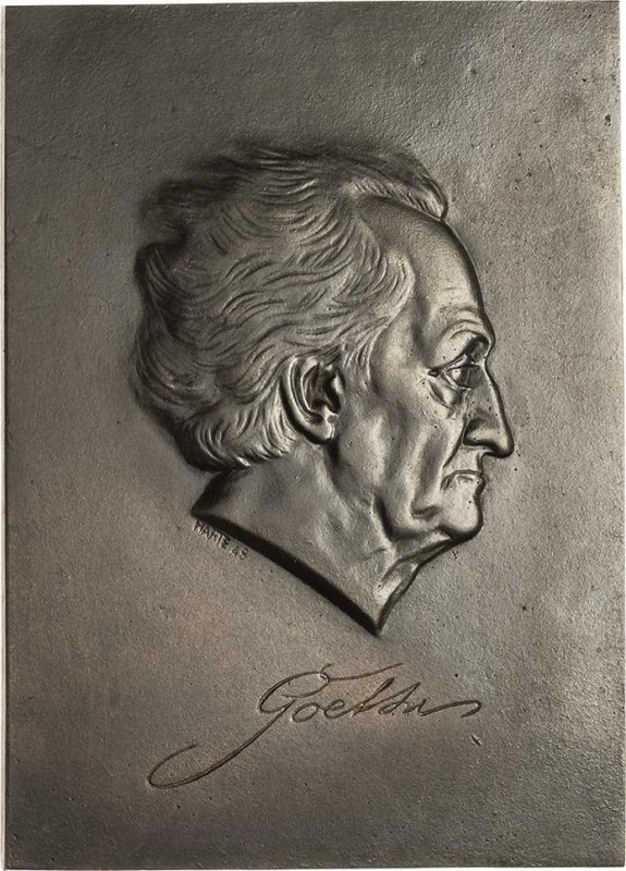 Personenmedaillen
Goethe, Johann Wolfgang 1749-1832 Einseitige Eisengußplakette...