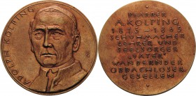 Personenmedaillen
Kolping, Adolph 1813-1865 Bronzegußmedaille o.J. (1990) (W. Günzel) 125. Todestag des Pfarrers und Begründers des Kolpingwerkes. Br...