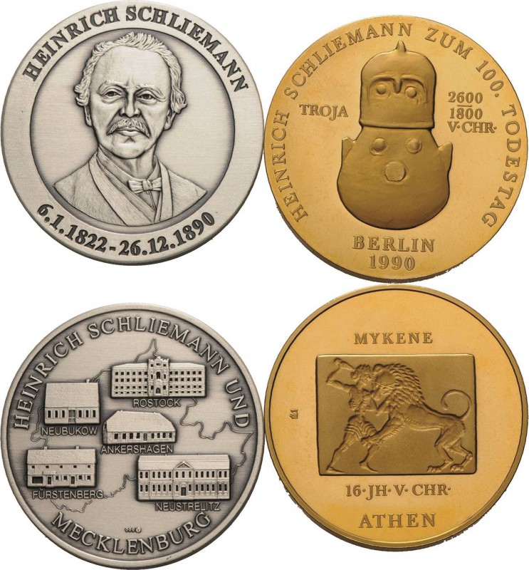 Personenmedaillen
Schliemann, Heinrich (1822 - 1890) Silbermedaille 1997 (Reisc...