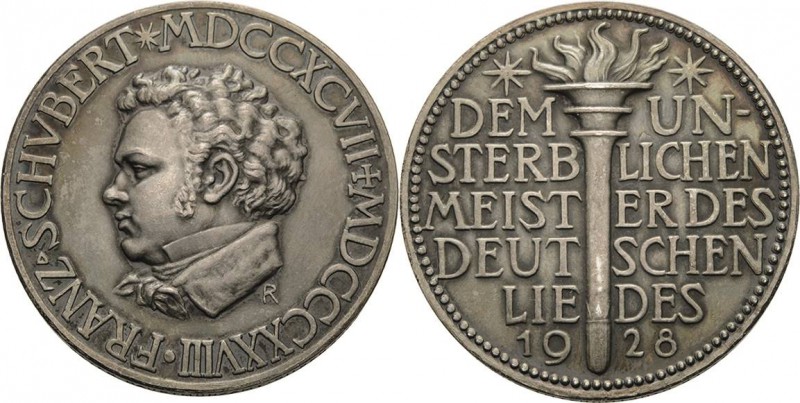 Personenmedaillen
Schubert, Franz 1797-1828 Silbermedaille 1928 (K. Roth) 100. ...