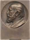 Personenmedaillen
Zincke, Theodor 1843-1928 Einseitige Bronzegußplakette 1913 (C. Seffner) Brustbild nach links in einem vertieften Rund. Rs. Aufstel...