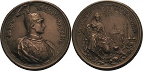 Reformation-Ereignisse und Jubiläen
 Bronzegußmedaille 1892 (R. Begas) 375 Jahre Reformation in Preußen. Brustbild Wilhelm II. nach rechts in Kürassi...