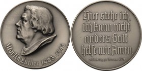 Reformation-Ereignisse und Jubiläen
 Silbermedaille o.J. (1971) (B. H. Mayer) 450 Jahre Reichstag zu Worms. Kopf Martin Luther nach links / 5 Zeilen ...