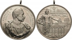 Schützenmedaillen - Deutschland
Berlin Silbermedaille 1902 (E. Finke) XX. Mitteldeutsches Bundesschießen. Brustbild Wilhelm II. mit Mantel und Unifor...